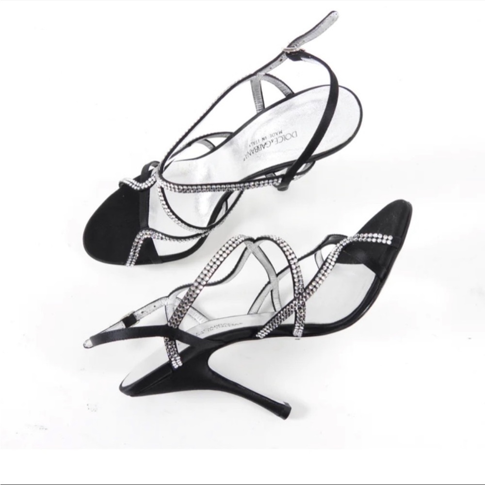 Dolce & Gabbana 💎🖤Silk Sandals - Picture 4 of 16